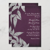 Invitations aux mariages d'argent et de violet Feu (Devant / Derrière)