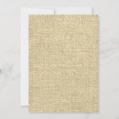 Invitations aux mariages de Burlap dans le pays ro (Dos)
