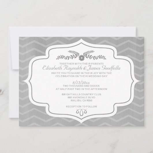 Invitations aux mariages de Chevron (Devant)