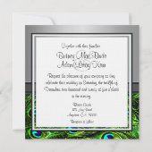 Invitations aux mariages de soie et vert d'émeraud (Dos)