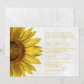 Invitations aux mariages de tournesols (Devant / Derrière)