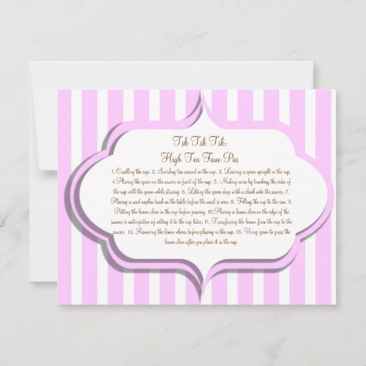 Invitations avant et dos d'anniversaire de goûter (Dos)