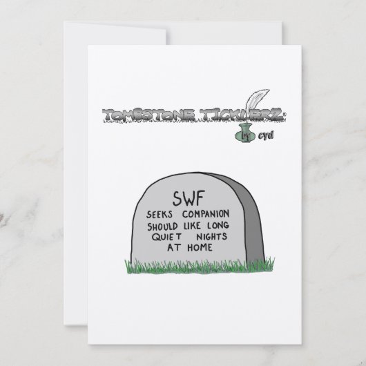 invitations avec le style de pierre tombale (Devant)