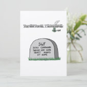 invitations avec le style de pierre tombale (Debout devant)