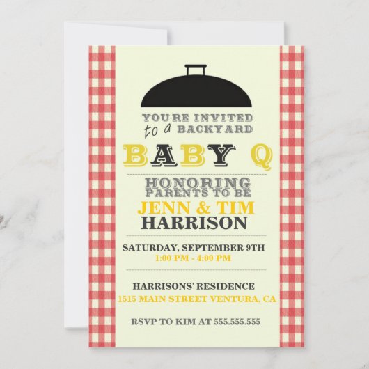 Invitations BaBy Q Baby Shower (Devant)