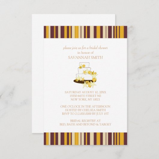 Invitations baby shower (Devant / Derrière)