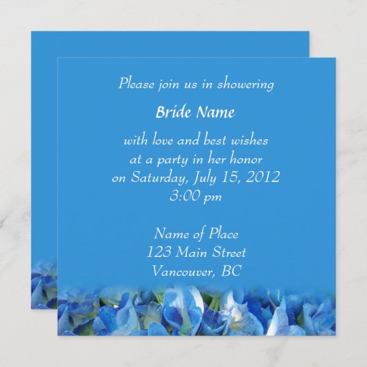 Invitations baby shower (Devant / Derrière)