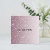 Invitations Baby shower rose Star (Debout devant)