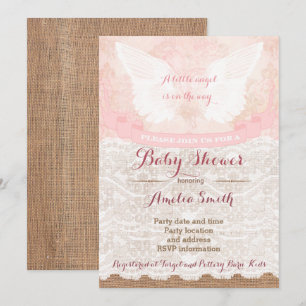 invitations baby showers, baby shower ange rose