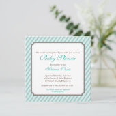 INVITATIONS baby showers :: bandes de bonbons 7SQ (Debout devant)
