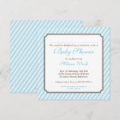 INVITATIONS baby showers :: bonbons rayures 2SQ (Devant / Derrière)