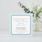 INVITATIONS baby showers :: bonbons rayures 2SQ (Debout devant)