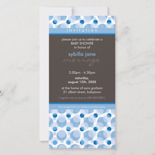 INVITATIONS baby showers :: Bonjour bébé 6 (Devant)