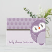 INVITATIONS baby showers :: dancing owl 1L (Debout devant)