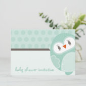 INVITATIONS baby showers :: dancing owl 3L (Debout devant)