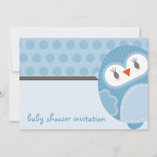 INVITATIONS baby showers :: dancing owl 5L (Devant)