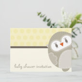 INVITATIONS baby showers :: dancing owl 6L (Debout devant)