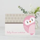 INVITATIONS baby showers :: dancing owl 7L (Debout devant)