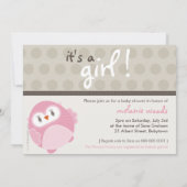 INVITATIONS baby showers :: dancing owl 7L (Dos)