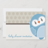 INVITATIONS baby showers :: dancing owl 8L