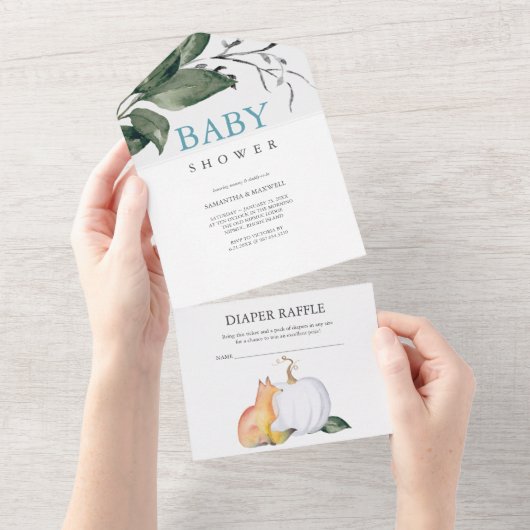 Invitations Baby showers de bois (Déchirure)