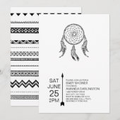 Invitations Baby showers de Dreamcatcher Tribal (Devant / Derrière)