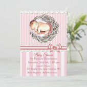 Invitations Baby showers de la fille (Debout devant)