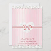 Invitations Baby showers de la fille (Dos)