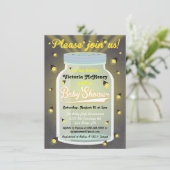 Invitations Baby showers de lucioles de tableau Ma (Debout devant)