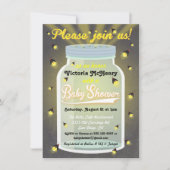 Invitations Baby showers de lucioles de tableau Ma (Devant)