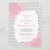 Invitations Baby showers de Pink Dahlia (Devant / Derrière)