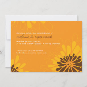 INVITATIONS baby showers :: fleurs modernes 10L
