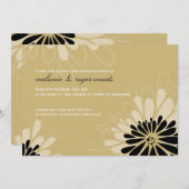 INVITATIONS baby showers :: fleurs modernes 4L (Devant / Derrière)