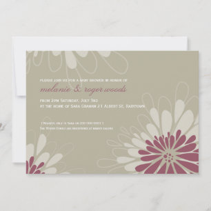 INVITATIONS baby showers :: fleurs modernes 5L