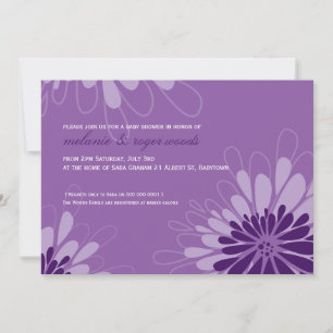 INVITATIONS baby showers :: fleurs modernes 7L
