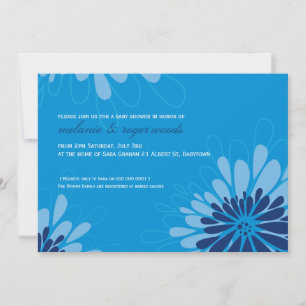 INVITATIONS baby showers :: fleurs modernes 8L