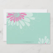 INVITATIONS baby showers :: floraison moderne 1L (Dos)