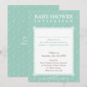 INVITATIONS baby showers :: gouttes de pluie 5P (Devant / Derrière)