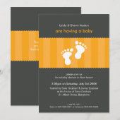 INVITATIONS baby showers :: happy pieds 7P (Devant / Derrière)