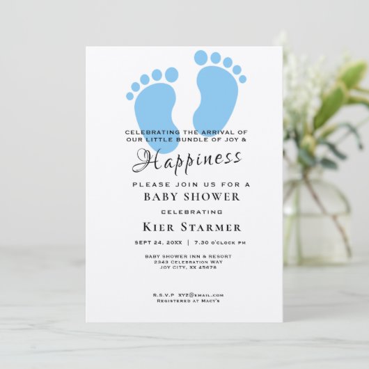 Invitations baby showers imprimables, Douche perso (Debout devant)