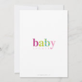 INVITATIONS baby showers :: lettres à motif bébé 3 (Dos)