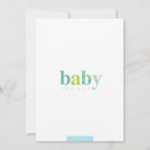 INVITATIONS baby showers :: lettres à motifs pour (Dos)