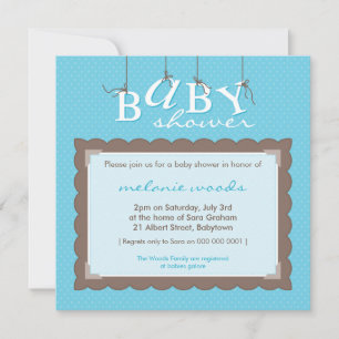 INVITATIONS baby showers :: lettres bébé 8SQ