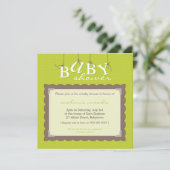 INVITATIONS baby showers :: lettres pour bébé 2SQ (Debout devant)