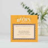 INVITATIONS baby showers :: lettres pour bébés 1SQ (Debout devant)