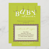 INVITATIONS baby showers :: lettres pour bébés 2P (Devant / Derrière)