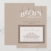 INVITATIONS baby showers :: lettres pour bébés 3P (Devant / Derrière)