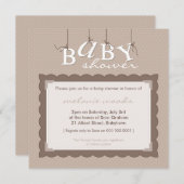 INVITATIONS baby showers :: lettres pour bébés 3SQ (Devant / Derrière)