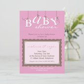 INVITATIONS baby showers :: lettres pour bébés 4P (Debout devant)