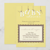 INVITATIONS baby showers :: lettres pour bébés 7P (Devant / Derrière)
